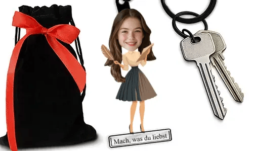 Personalized Poetic-Style Keychain With Name And Poetry Hobby Or Poet Profession Design