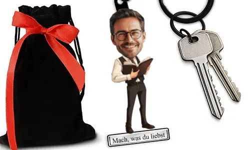 Personalized Publisher-Style Keychain With Name And Industry Design