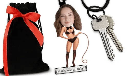 Personalized Comic-Style Keychain With Name And Sex Design