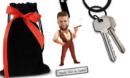 Personalized Comic-Style Keychain With Name And Smoking Cigar Hobby Design