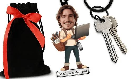 Personalized Comic-Style Keychain With Name And Software Developer Design