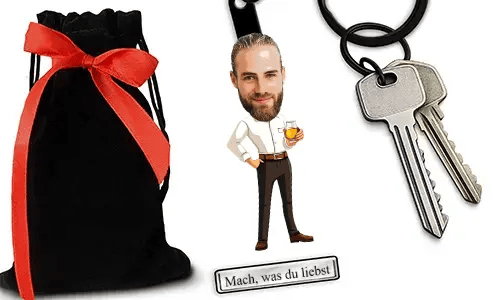 Personalized Whisky Tasting Keychain With Name And Hobby Or Profession Design