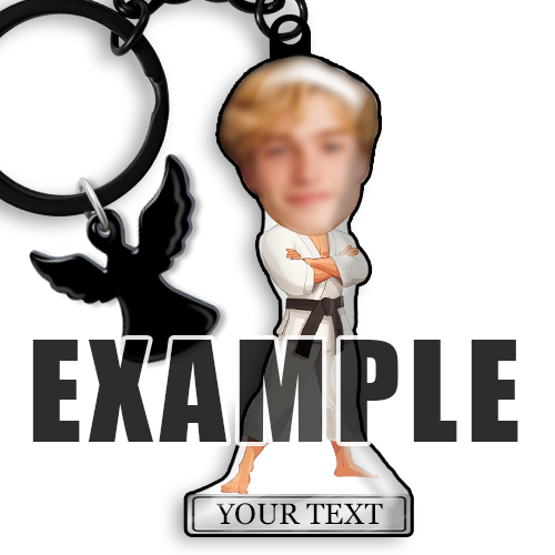 Portachiavi personalizzato con nome, tema fumetto, hobby o professione