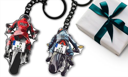 Portachiavi moto sportiva – regalo per il tuo ragazzo