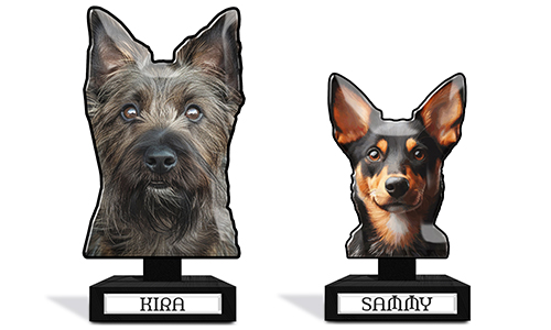 Tischdekoration für einen Hundehalter – einzigartiges Geschenk mit Foto deines Hundes und seinem Namen