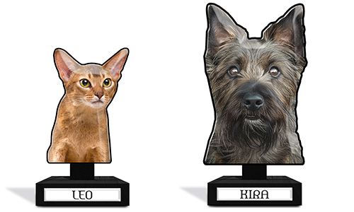 Décoration de table sur support avec votre animal de compagnie