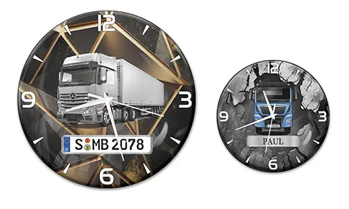 Horloge murale pour les passionnés de camions