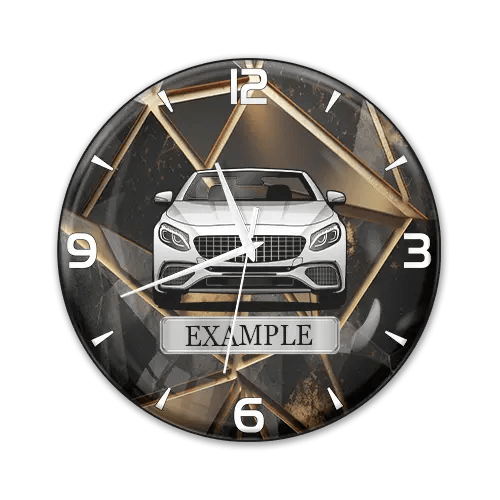 Wall Clock Car Truck Motorcycle License Plate