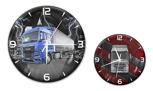 Wall clock with truck image