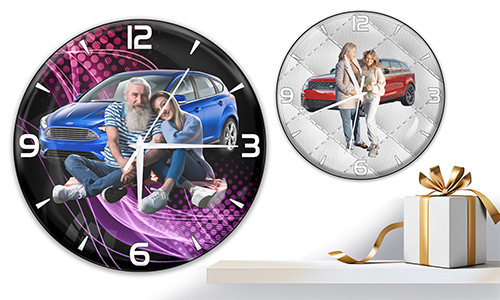 Wall clock cooline with photo of your daughter